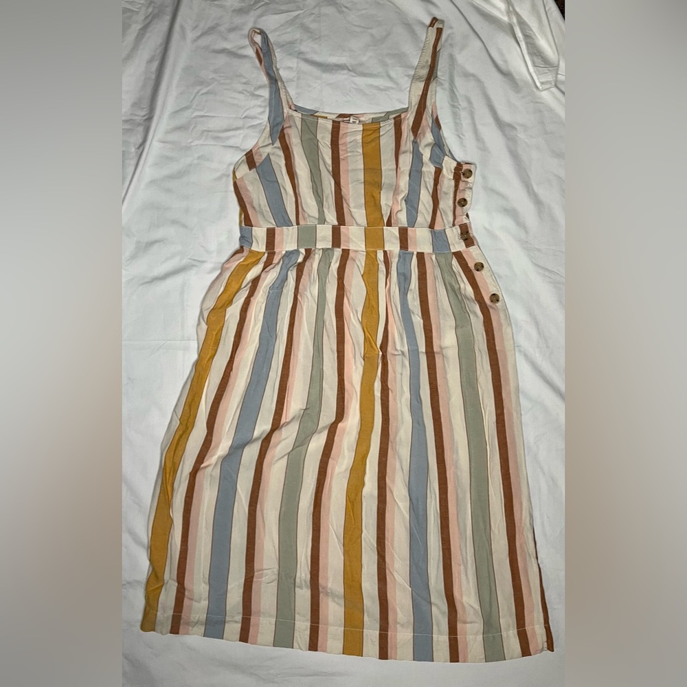 Women’s 1X striped sleeveless midi dress a.n.a